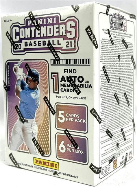 2021 Panini Contenders Baseball 6 Pack Blaster Box Wave Parallels