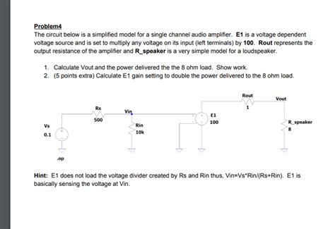 Solved Problem4 The Circuit Below Is A Simplified Model For