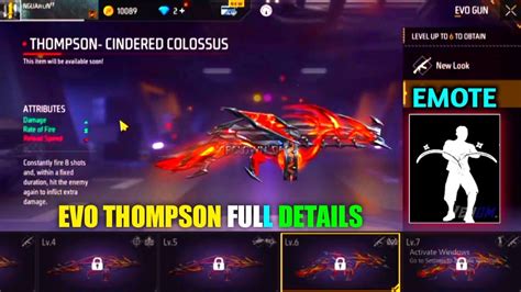 New Evolution Thompson Gun Skin Free Fire Evo Thompson Kab Aayega