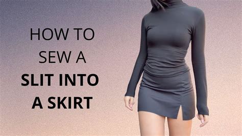 How To Sew A Slit Into A Skirt Youtube