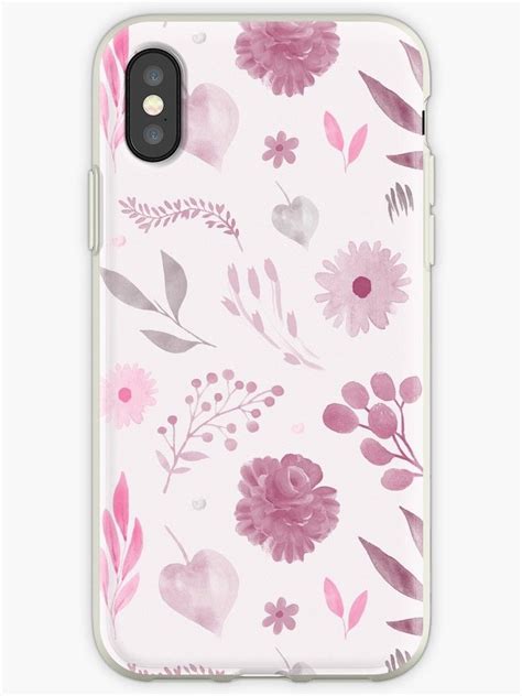 Pink Rose Floral Pattern Watercolor Iphone Case And Cover By Miss Belle Watercolor Iphone Case