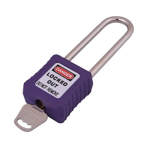 Safety Lockout Padlocks 3 Keyed Alike 75mm Violet LOTOMASTER