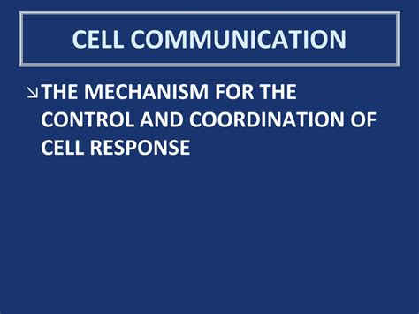 Ppt Cell Communication Signal Transduction Powerpoint Presentation