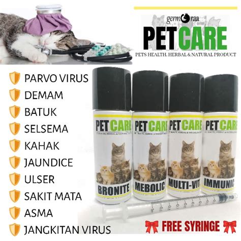 All In One Kucing Demam Selsema Cat Flu Batuk Cough Fever Ubat Ulser