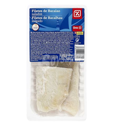 Dia Filetes De Bacalao Salado Envase 300 Gr