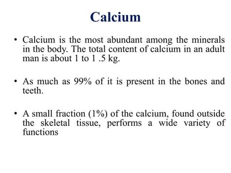 Calcium | PPT