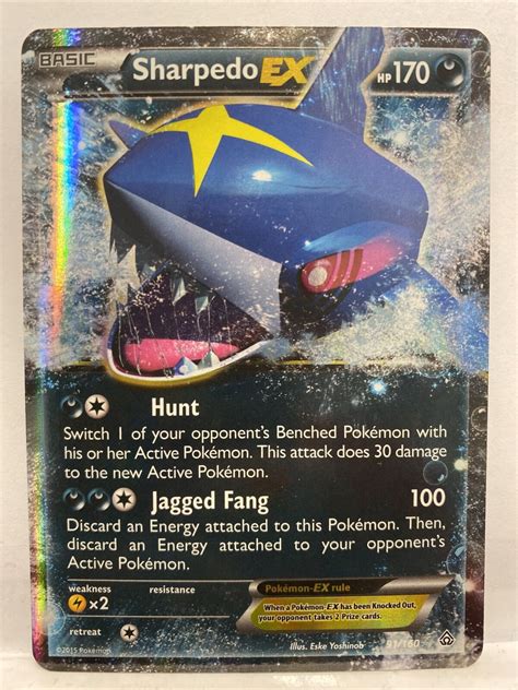 Sharpedo Ex Nm Xy Primal Clash Pokemon Card Holo Ultra