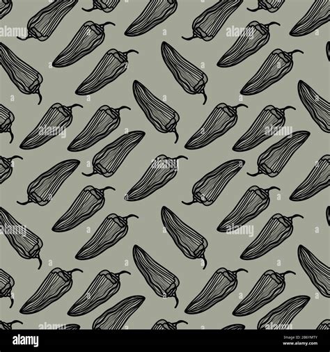 Hot Pepper Pattern Illustration Vector On White Background Stock Vector Image Art Alamy