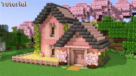 Minecraft 1 20 Cómo construir una Casa de Cerezo Cherry Blossom