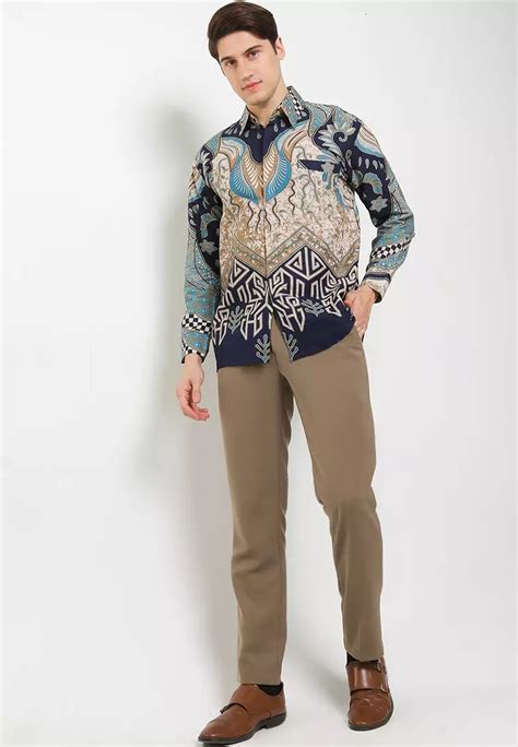 Jual Elshanum Batik Everardo Kemeja Batik Premium Pria Casual Modern