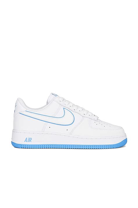 Nike Air Force 1 07 Sneaker In White And University Blue Revolve