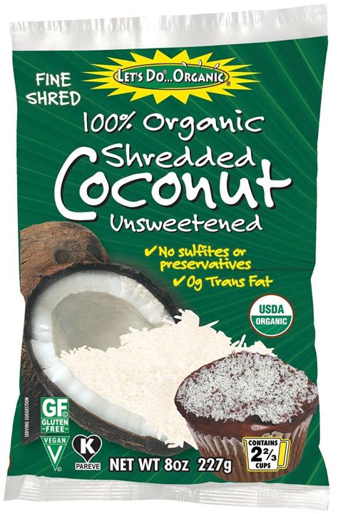 Let S Do Organic Shredded Unsweetened Coconut Ounce Packages