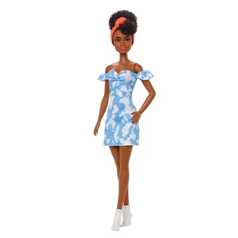 Poup E Barbie Fashionistas Cheveux Noirs Et Robe En Jean La