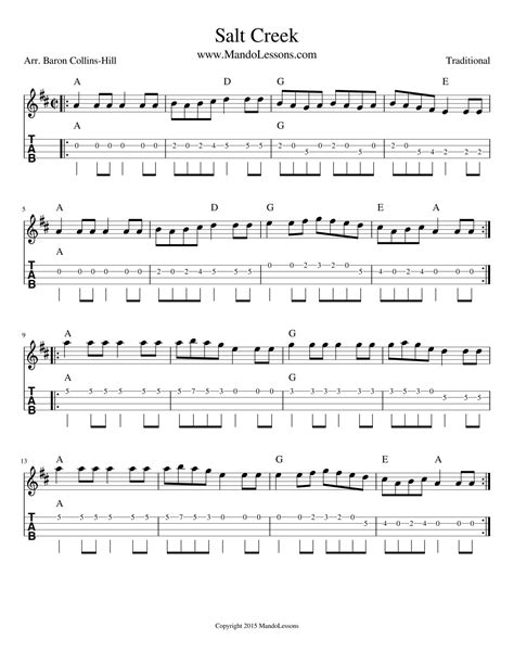 Salt Creek Mandolin Tab Mandolin Songs Music Chords Mandolin Lessons