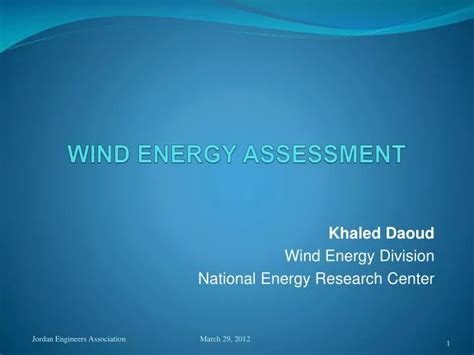 Ppt Wind Energy Assessment Powerpoint Presentation Free Download Id 1599334