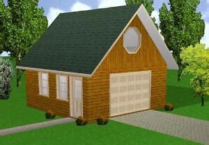 20x20 Garage w/Loft Plans Package, Blueprints, Material List