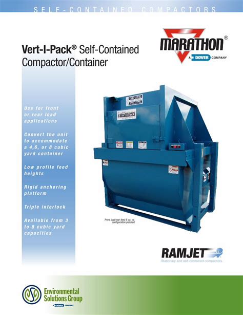 Pdf Vert I Pack Self Contained Compactor Container Vert I Pack