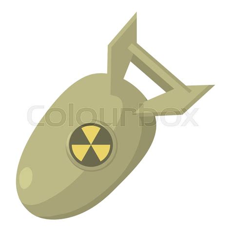 Atomic bomb icon. Cartoon illustration ... | Stock vector | Colourbox