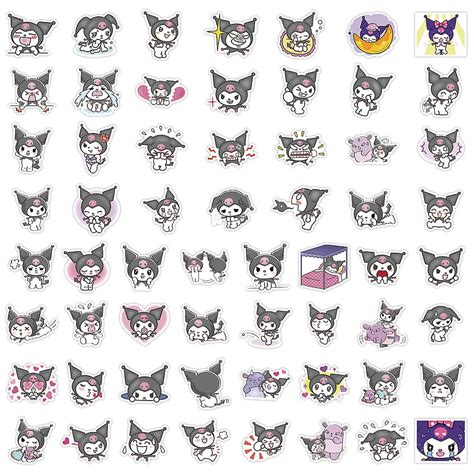 60pcs Hello Kitty Cute Sanrio Stickers Kuromi My Melody Cinnamoroll