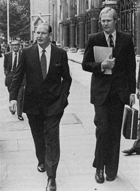 Kerry Packer and Tony Greig outside the High Court in London ...