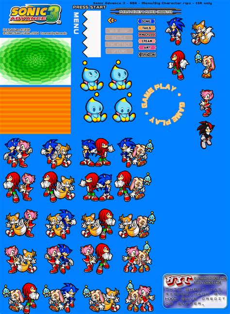 Sonic Advance 4 random sprites by TheBlueSpirit0 on DeviantArt