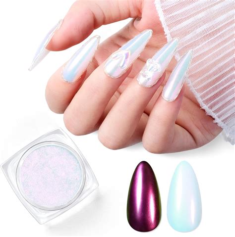 Amazon Beetles Chrome Nail Powder Mirror Effect Aurora Opal Chrome