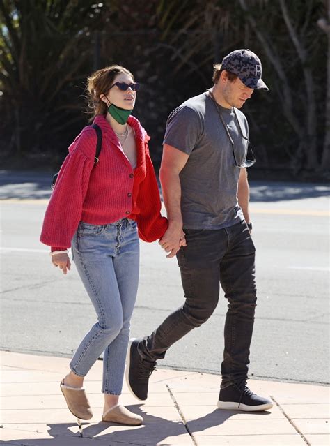 KATHERINE SCHWARZENEGGER and Chris Pratt Out in Santa Barbara 02/14 ...