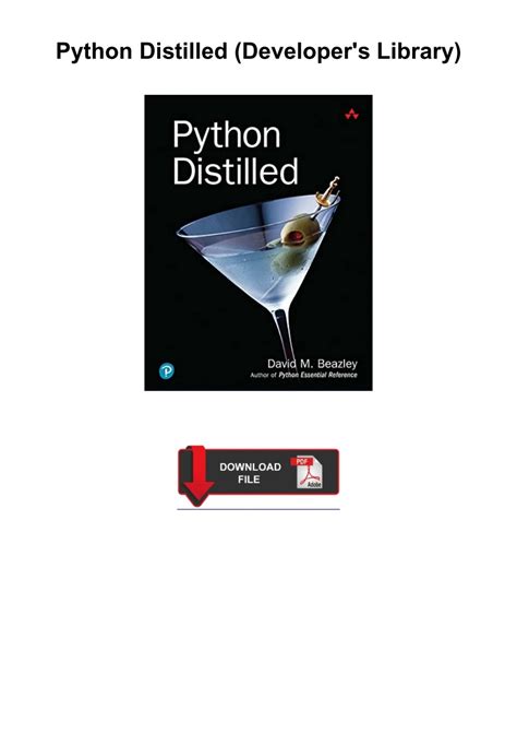 (PDF/DOWNLOAD) Python Distilled (Developer's Library)