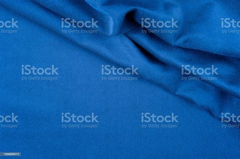 Bright Blue Fabric Texture With Folds Blue Fabric Background Stock ...