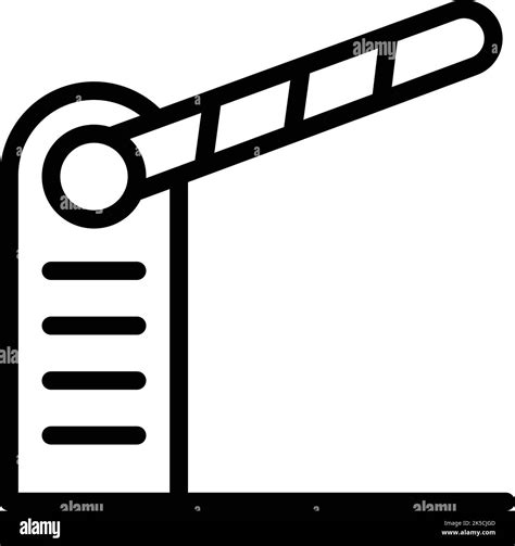 Migration barrier icon outline vector. People migrant. War seeker Stock