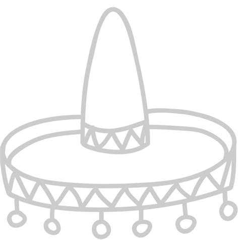 Sombrero outline 36660247 Vector Art at Vecteezy