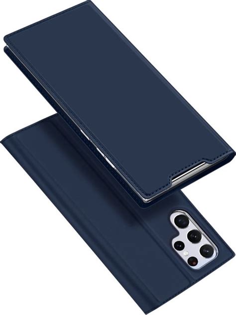 Dux Ducis Slim Bookcase Hoes Samsung Galaxy S22 Ultra Blauw Bol