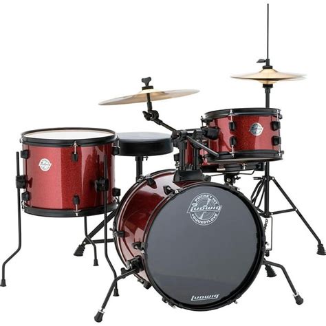 Ludwig LC178X025 Questlove Pocket Kit 4-Piece Drum Set - Red Wine ...