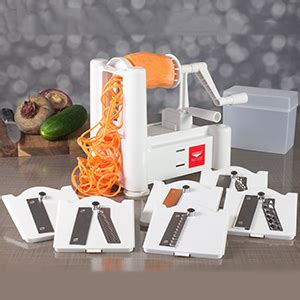 Paderno World Cuisine Blade Vegetable Slicer Spiralizer Counter