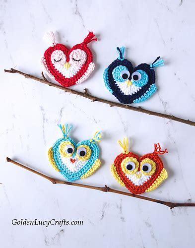 Ravelry Owl Applique Pattern By Goldenlucycrafts