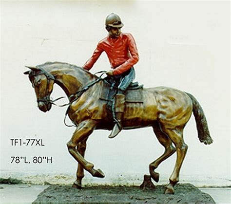 Bronze Jockey & Horse Statue | Jockey Horse