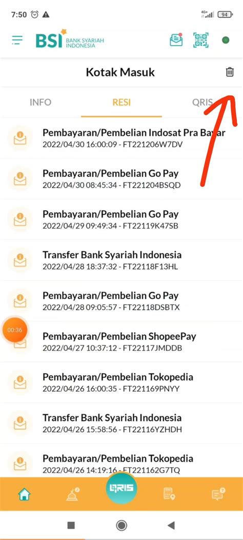 Cara Hapus Riwayat Bukti Transaksi Bsi Mobile Banking Tongbos