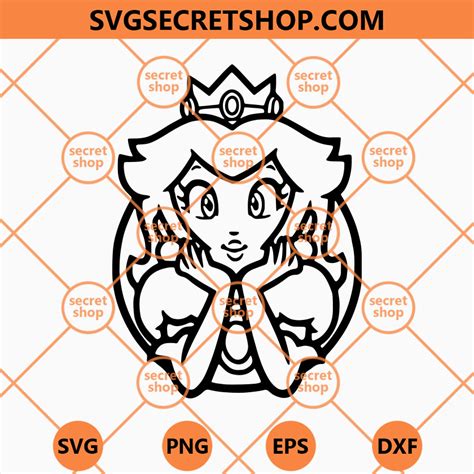 Princess Peach SVG Princess Toadstool SVG Princess Super Mario SVG