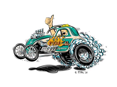 Hot Rod Style Cartoon Art Behance