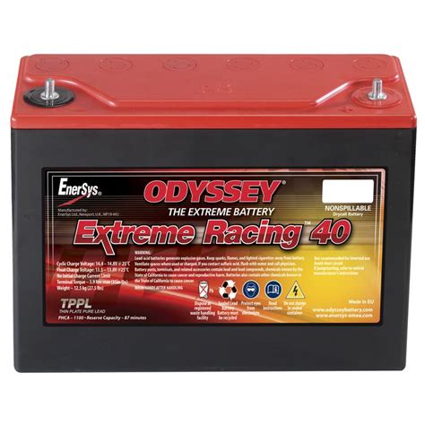 Odyssey Extreme Racing 40 Battery Pc1100 From Merlin Motorsport