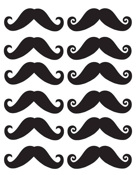 Printable Mustache Coloring Pages