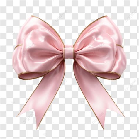 cute pink bow  gold trim pink bow gold trim gift bow png