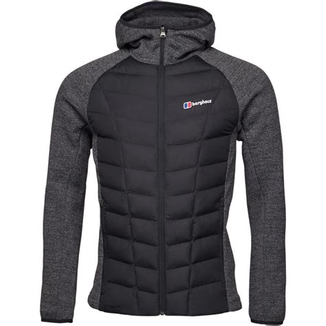 Buy Berghaus Mens Duneline Hybrid Hydroloft Hooded Fleece Jacket Black