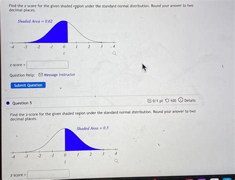 Solved Find The Z Score For The Given Shaded Region Under Chegg