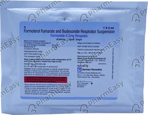 Foracort Mg Packet Of Ml Respules Uses Side Effects Price