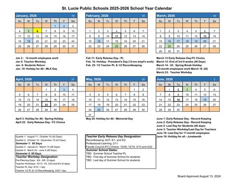 st lucie schools calendar school activities