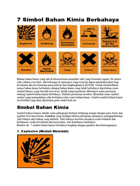 Bahan Kimia Bahaya | PDF