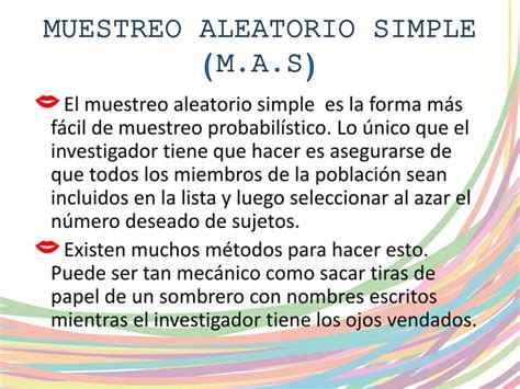 Muestreo Aleatorio Simple En Enfermería Ppt