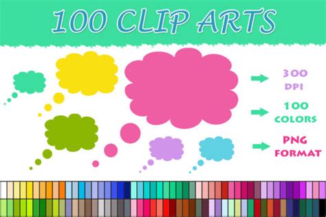 100 Thoughts Clip Art Graphic by SweetDesign · Creative Fabrica 