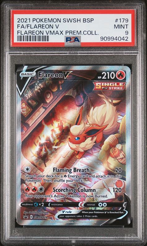 Pokemon Swsh Black Star Promo Fa Flareon V Psa Gamestop